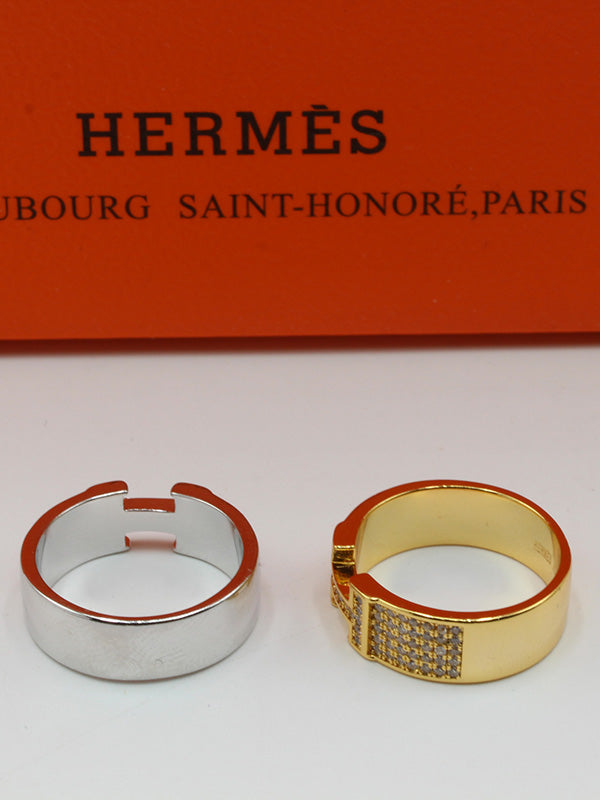 خاتم هيرمز زركون H لوقو خواتم HERMES