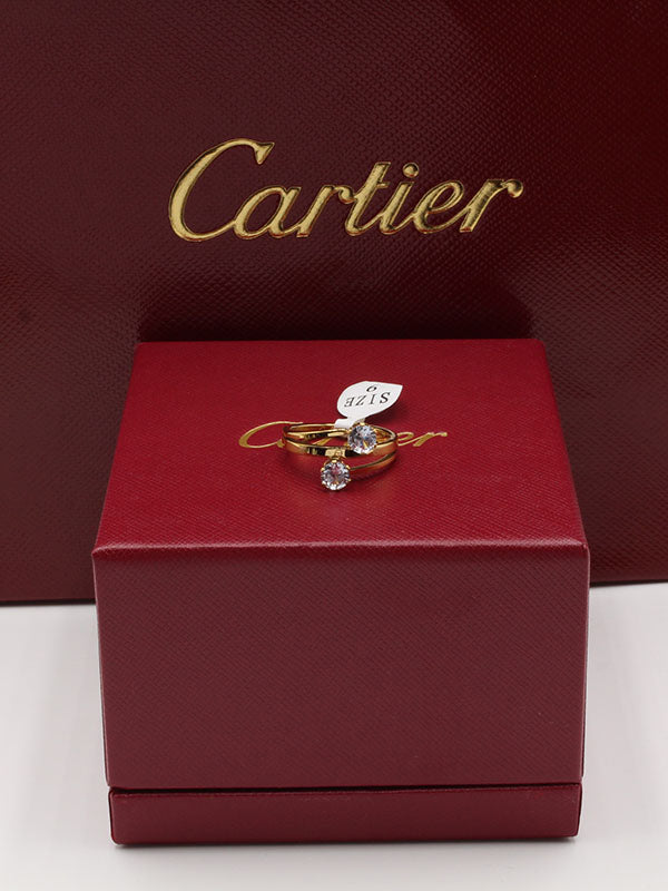 خاتم كارتير سوليتر دبل بيق ستون خواتم CARTIER