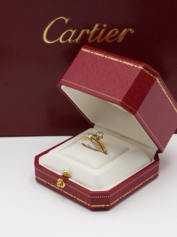 خاتم كارتير سوليتر دبل بيق ستون خواتم CARTIER
