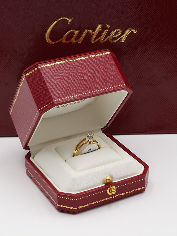 خاتم كارتير سوليتر دبل بيق ستون خواتم CARTIER