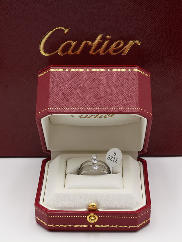 خاتم كارتير سوليتر ثري ستونز خواتم CARTIER فضي 6