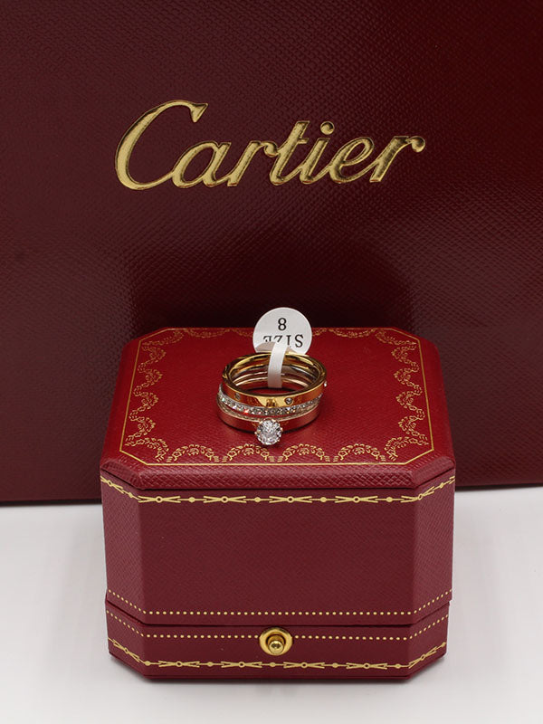 خاتم كارتير سوليتر 3 قطع خواتم CARTIER