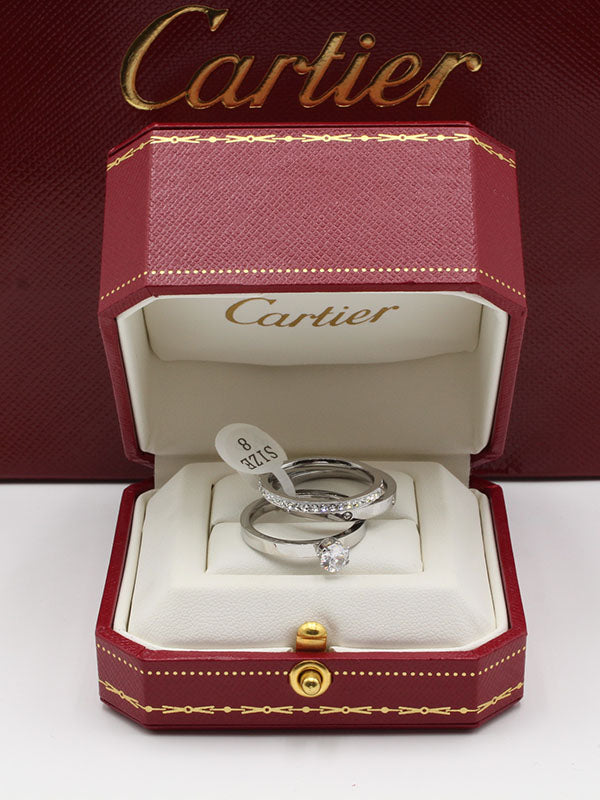 خاتم كارتير سوليتر 3 قطع خواتم CARTIER