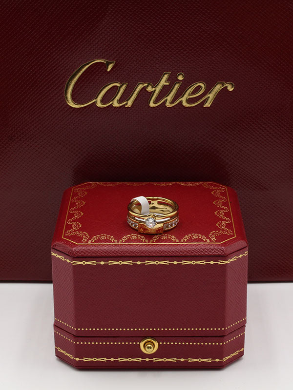 خاتم كارتير سوليتر دبل رينقز خواتم CARTIER