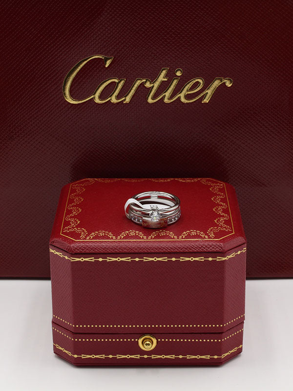 خاتم كارتير سوليتر دبل رينقز خواتم CARTIER