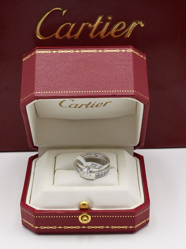 خاتم كارتير سوليتر دبل رينقز خواتم CARTIER