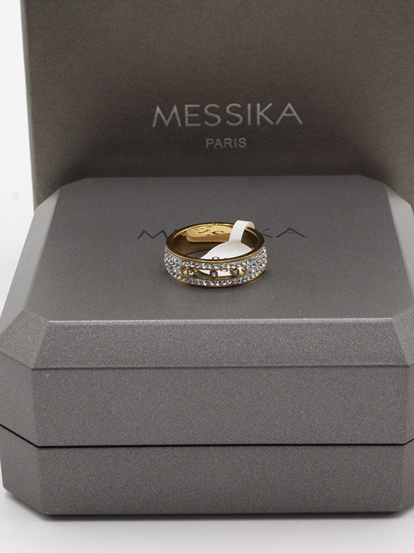 دبله ميسيكا كريستال ثري ستونز خواتم messika ذهبي 6