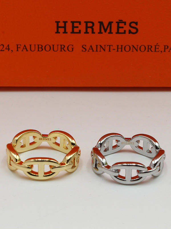 خاتم هيرمز ميتال لوقو خواتم HERMES
