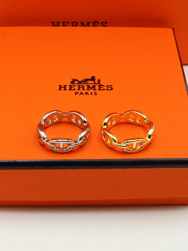 خاتم هيرمز ميتال لوقو خواتم HERMES