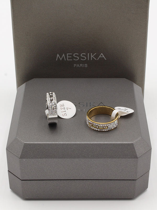 دبله ميسيكا كريستال ثري ستونز خواتم messika