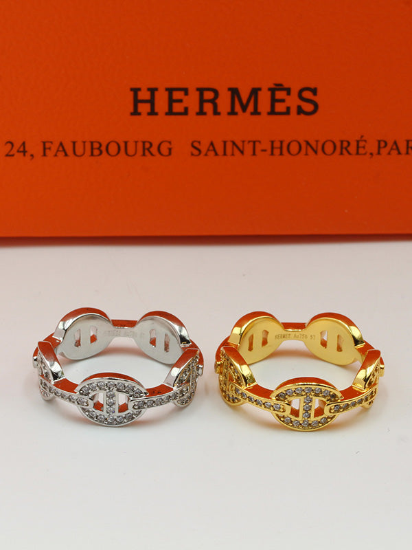 خاتم هيرمز زركون لوقو خواتم HERMES