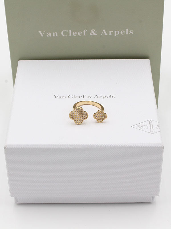 خاتم فان كليف زركون دبل فلاورز خواتم van cleef