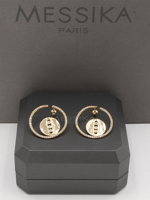 حلق ميسيكا مدور زركون 3 سم حلق messika