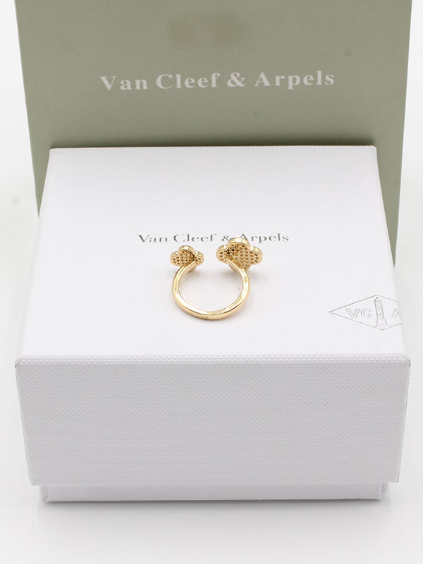 خاتم فان كليف زركون دبل فلاورز خواتم van cleef