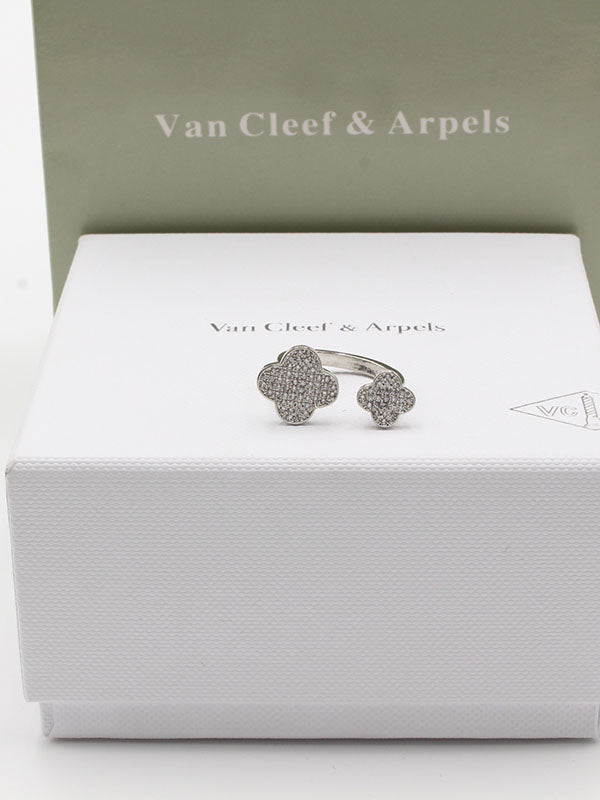 خاتم فان كليف زركون دبل فلاورز خواتم van cleef