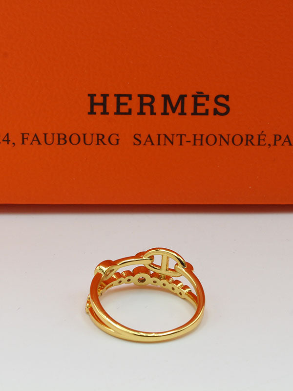خاتم هيرمز زركون دبل لاينز لوقو خواتم HERMES