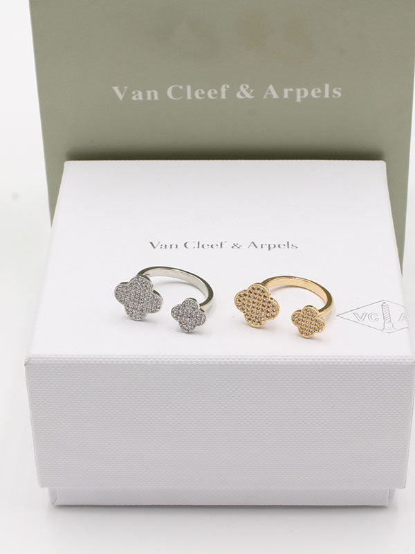 خاتم فان كليف زركون دبل فلاورز خواتم van cleef