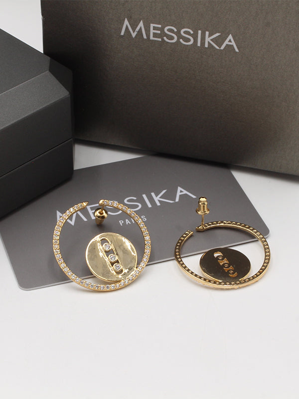 حلق ميسيكا مدور زركون 3 سم حلق messika