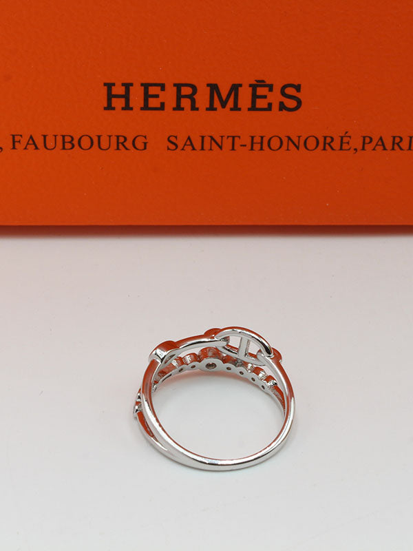 خاتم هيرمز زركون دبل لاينز لوقو خواتم HERMES