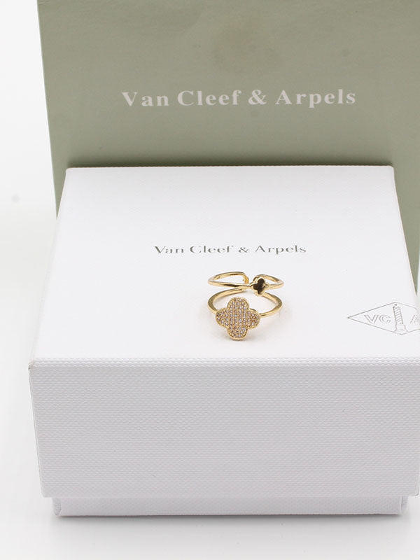 خواتم فان كليف زركون تو فلاورز خواتم van cleef ذهبي