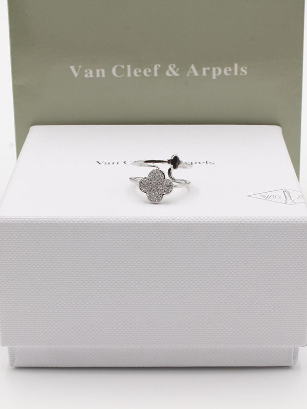 خواتم فان كليف زركون تو فلاورز خواتم van cleef فضي