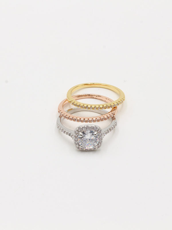 مجموعة خواتم توينز خواتم jewel ملون 6