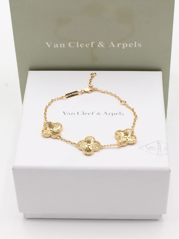 اسوارة فان كليف ثري فلاورز اسواره van cleef ذهبي