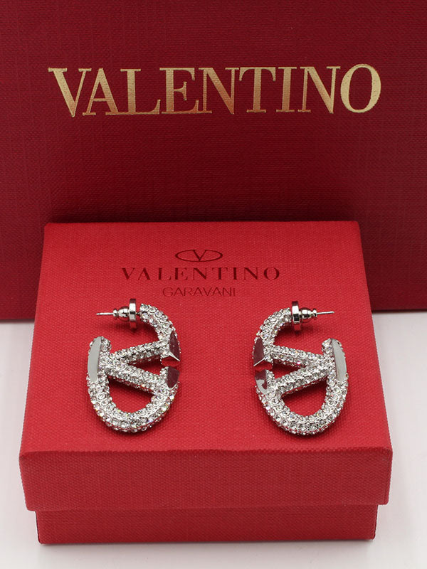 حلق فالنتينو كريستال كبير حلق VALENTINO
