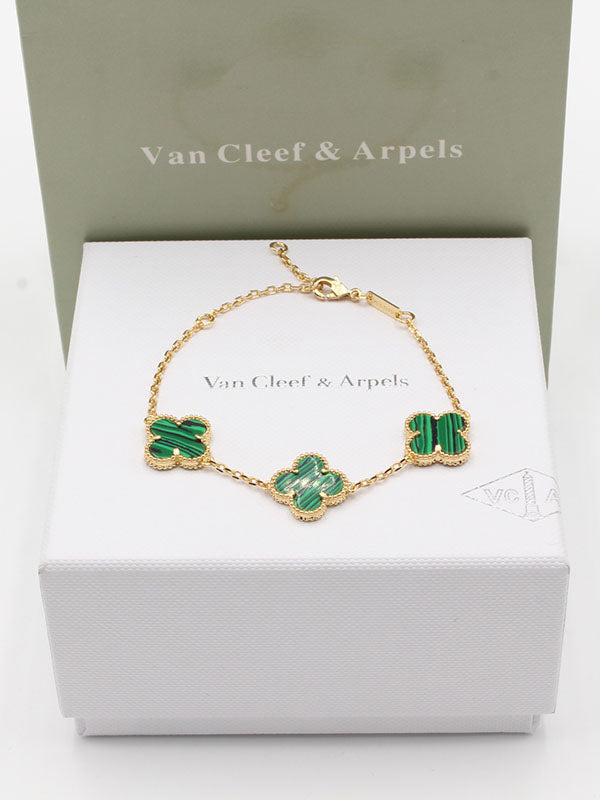 اسوارة فان كليف ثري فلاورز اسواره van cleef اخضر