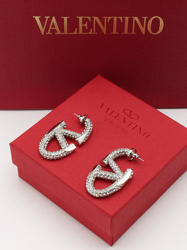 حلق فالنتينو كريستال كبير حلق VALENTINO