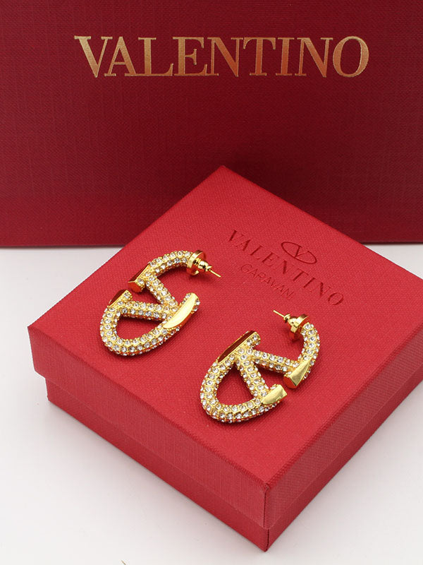 حلق فالنتينو كريستال كبير حلق VALENTINO