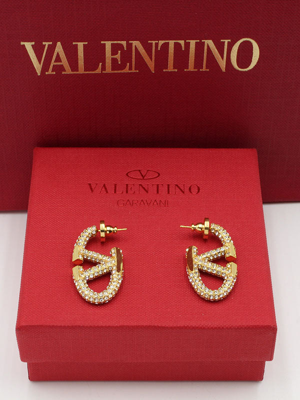 حلق فالنتينو كريستال وسط حلق VALENTINO