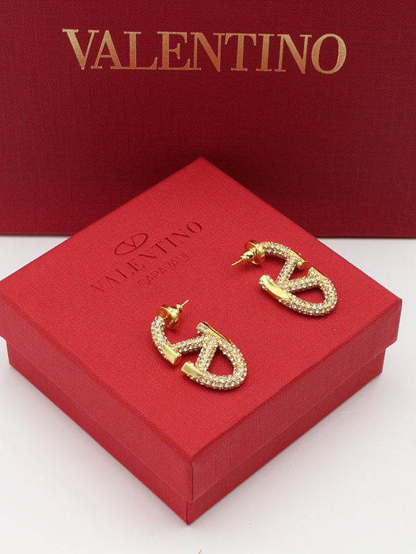 حلق فالنتينو كريستال وسط حلق VALENTINO