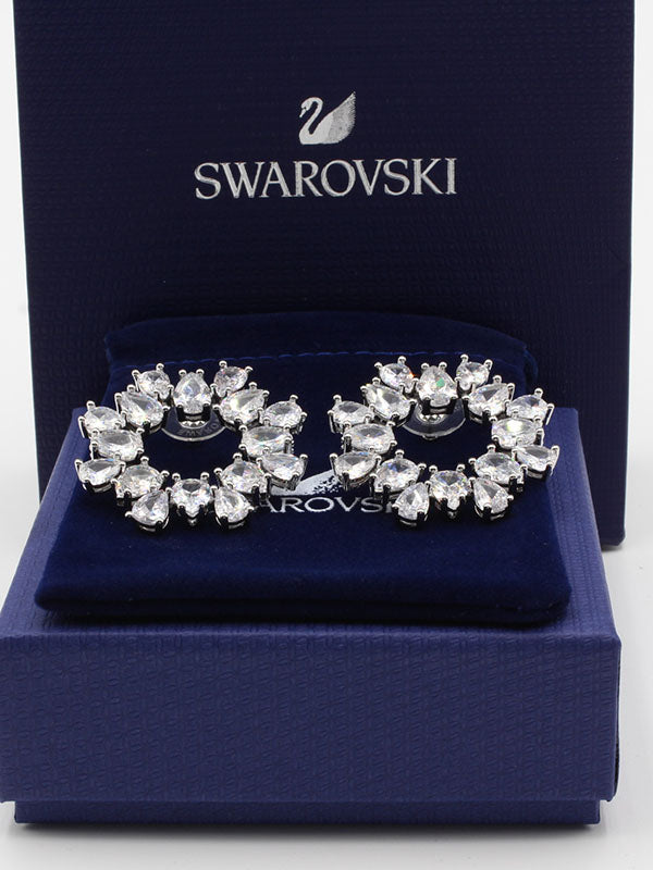 حلق سواروفسكي كبير زركون حلق Swarovski