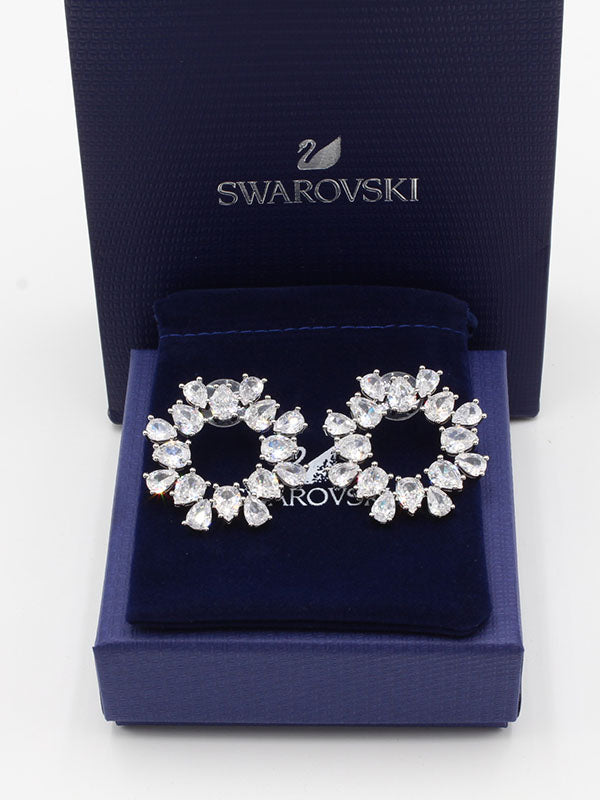 حلق سواروفسكي كبير زركون حلق Swarovski