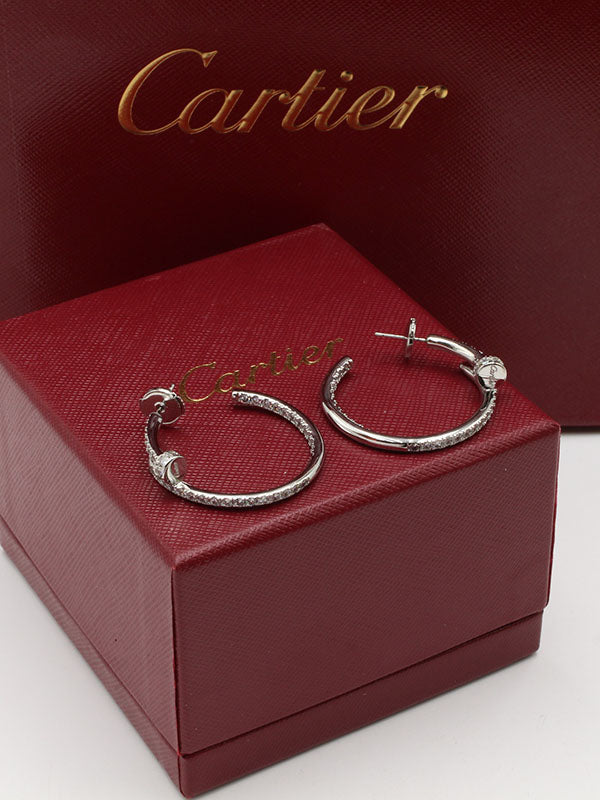 حلق كارتير سيركل زركون وسط لوقو حلق CARTIER