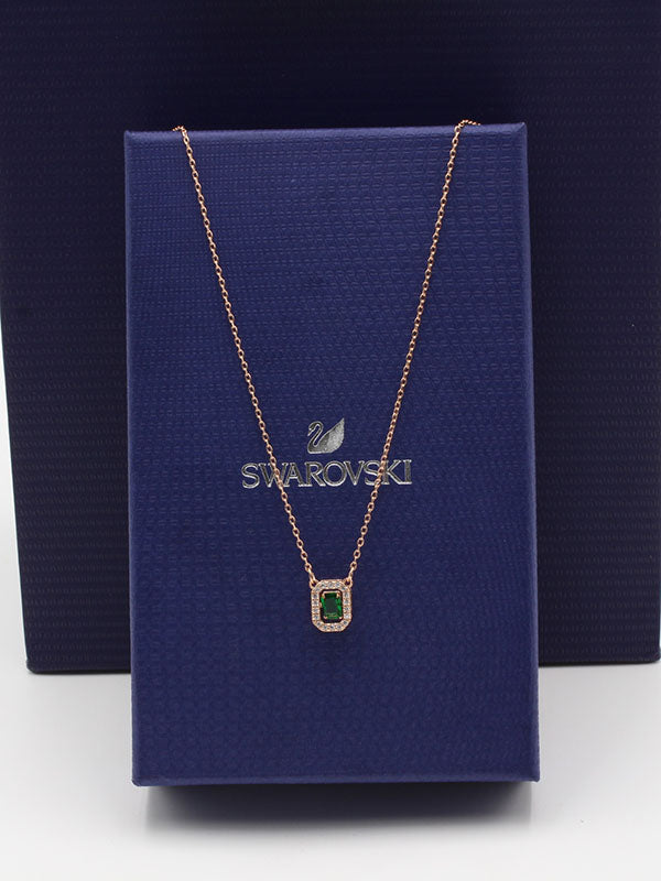 سلسال سواروفسكي زركون سلسال Swarovski اخضر روز قولد