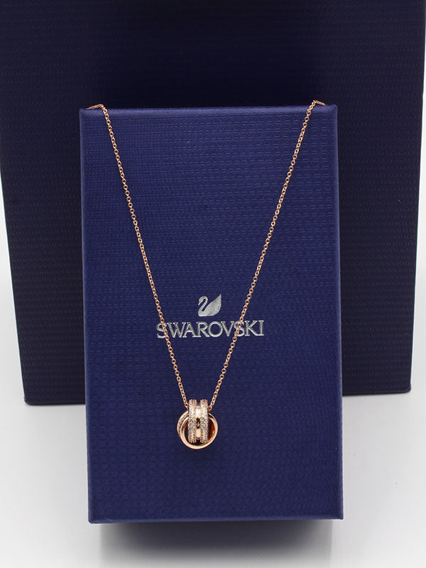 سلسال سواروفسكي زركون سيركلز سلسال Swarovski روز قولد