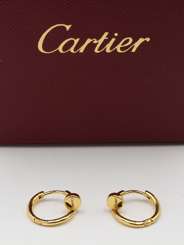 حلق كارتير كبس صغير لوقو حلق CARTIER ذهبي