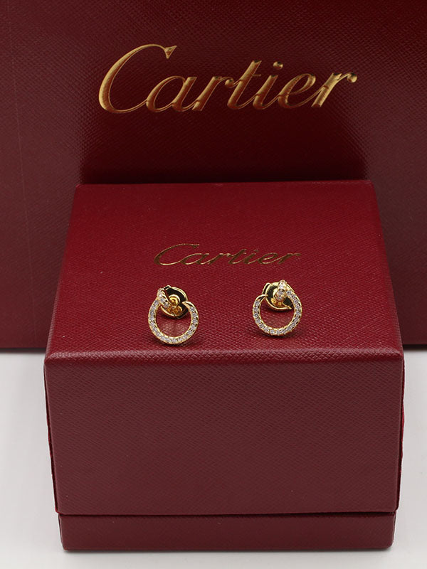 حلق كارتير صغير فيس سايد لوقو حلق CARTIER