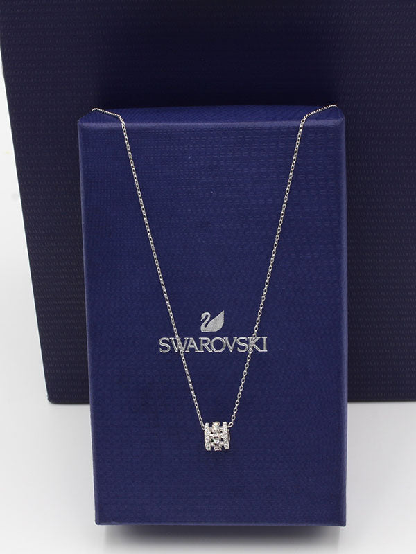 سلسال سواروفسكي زركون سيركل صغير سلسال Swarovski فضي