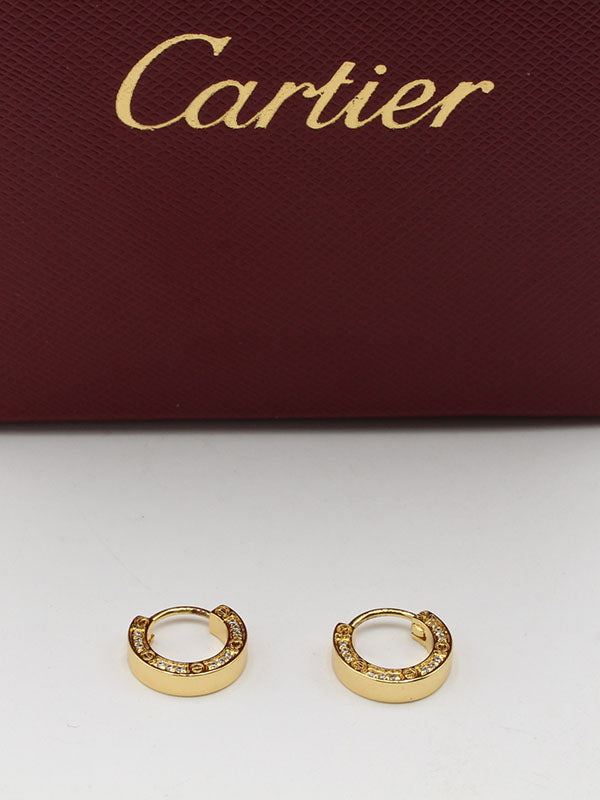 حلق كارتير فل زركون صغير حلق CARTIER