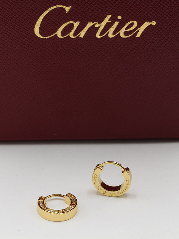 حلق كارتير فل زركون صغير حلق CARTIER