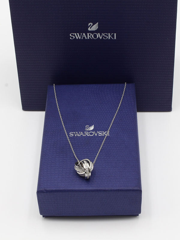 سلسال سواروفسكي زركون سيركلز 2 سلسال Swarovski فضي