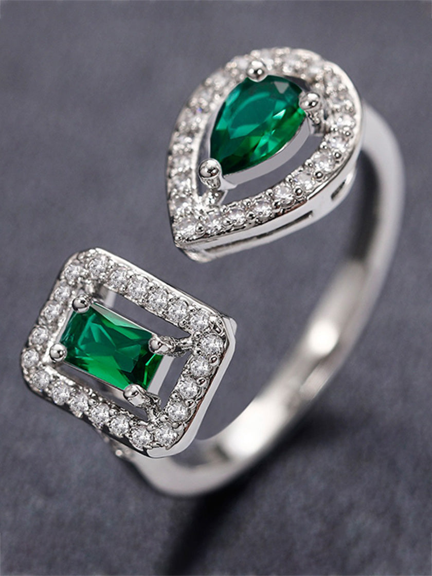 خاتم ميسيكا زركون ملتي ستون خواتم messika اخضر فضي