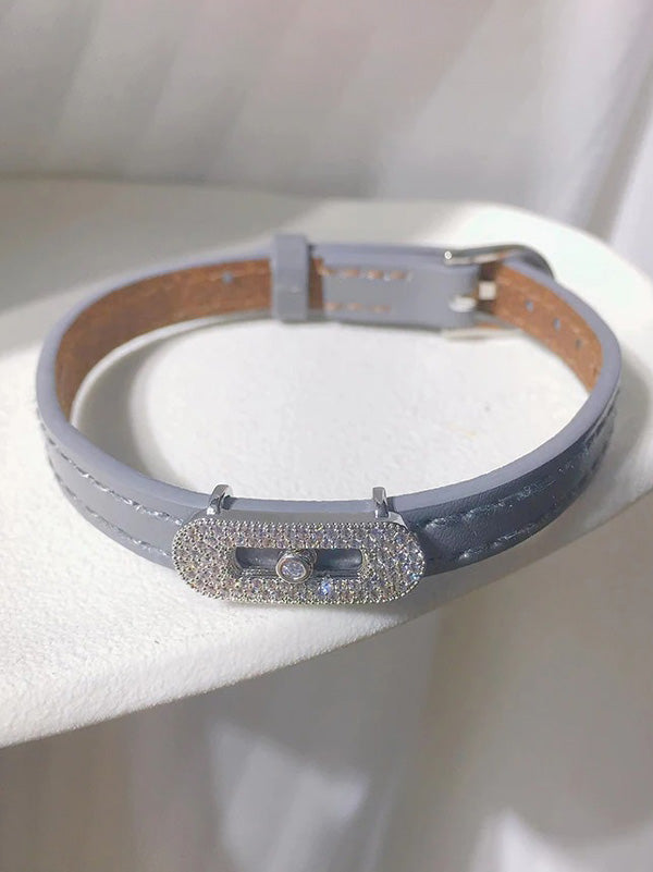 اسواره ميسيكا جلد زركون اسواره messika رمادي فضي