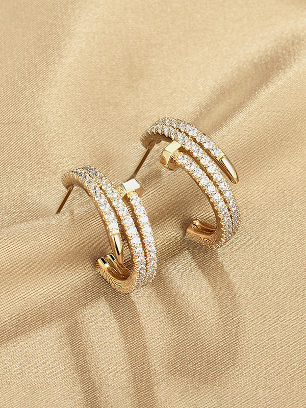 حلق كارتير زركون مسمار حلق CARTIER