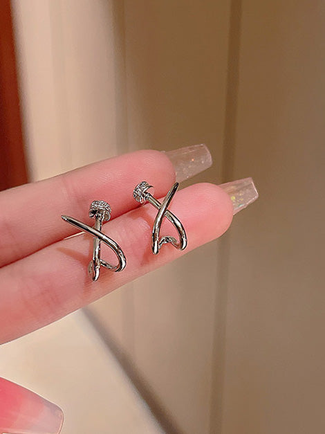 حلق مسار x حلق jewel فضي