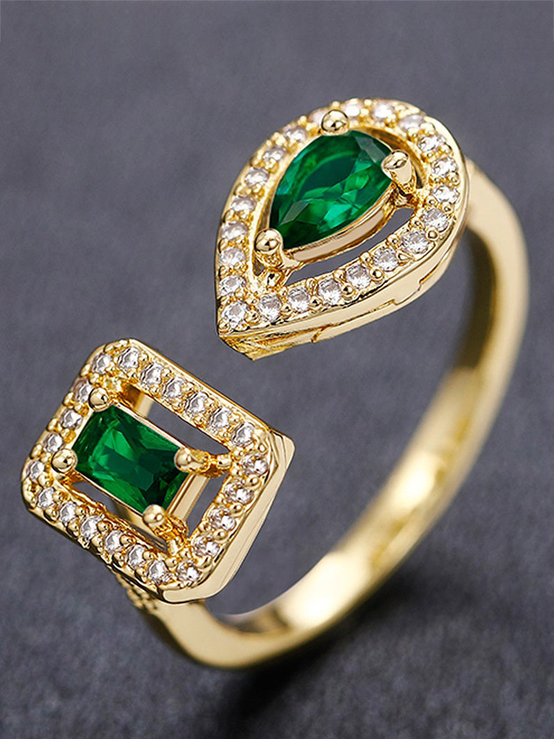 خاتم ميسيكا زركون ملتي ستون خواتم messika اخضر ذهبي