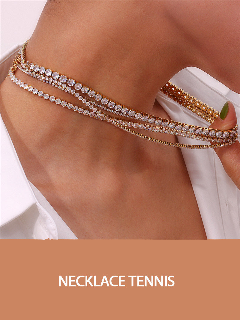 عقد تنس (مقاسات) سلسال Swarovski